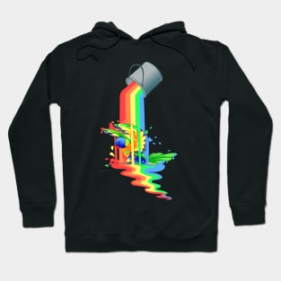 Rainbow (Paint) Lorikeet - [White] Hoodie